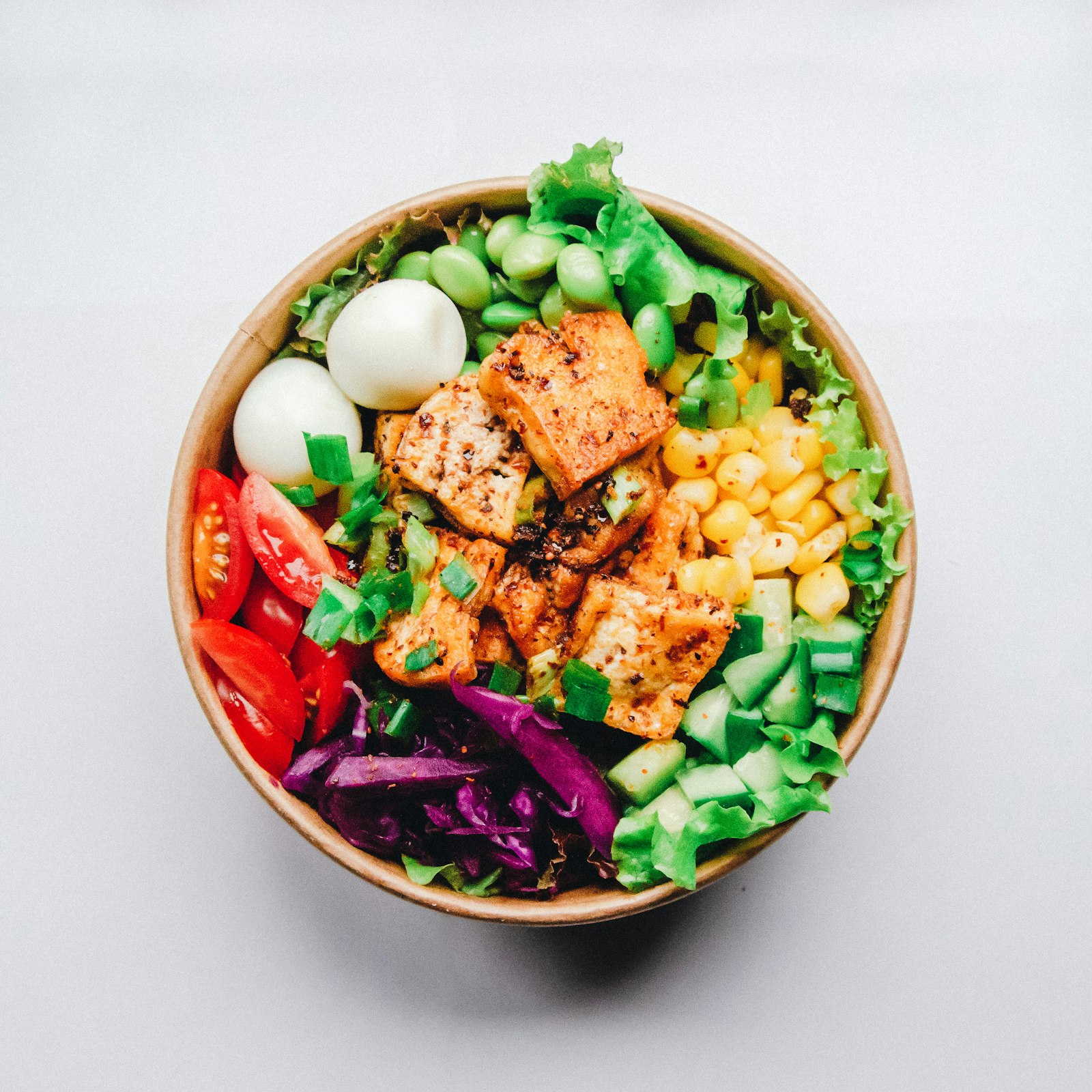 Salad bowl representing consumer vegetarian food choices